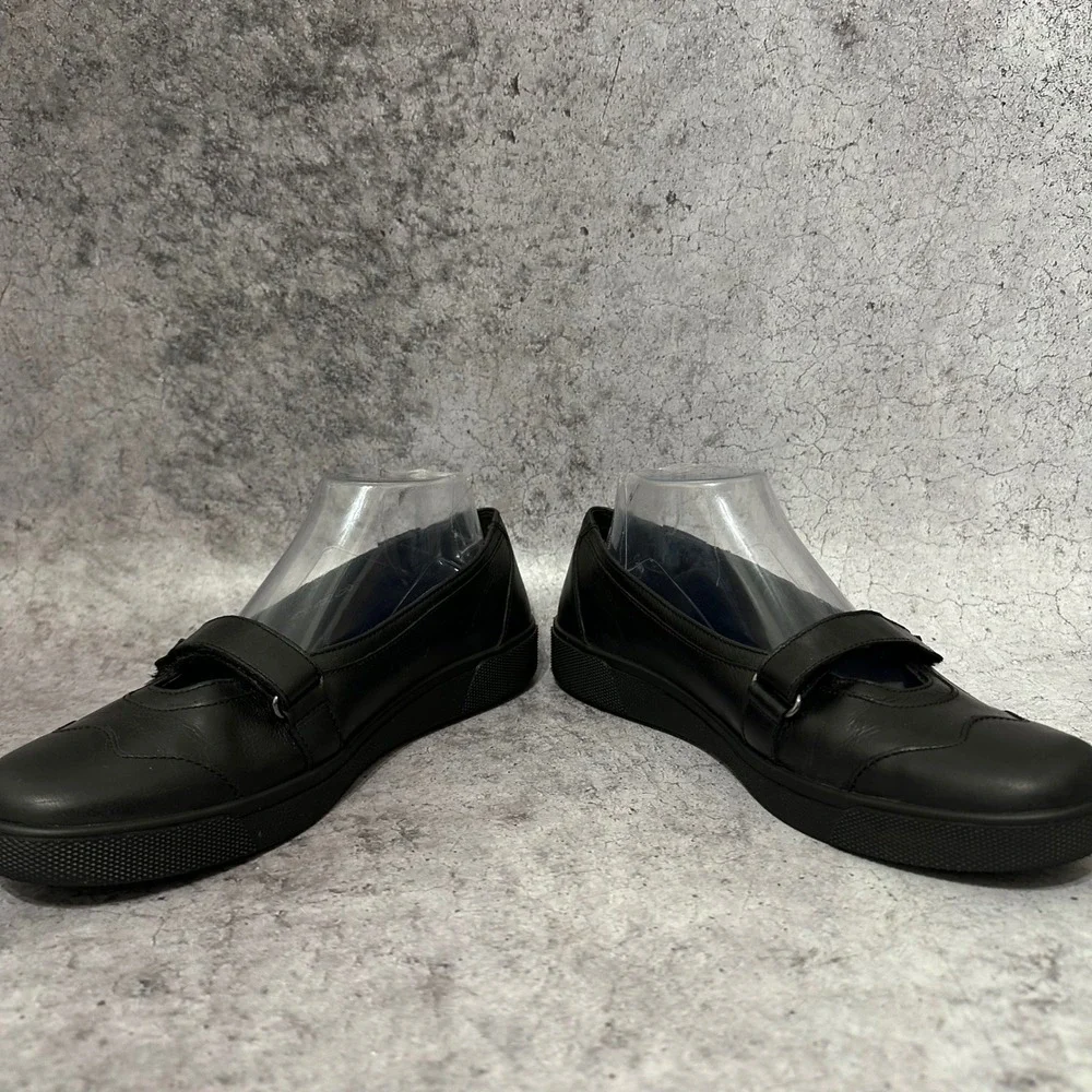 Mephisto Cool-Air Mary Jane Shoes Womens 8 Black Leather Hook Loop Strap